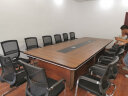 圣黎 圆角加厚会议桌长桌简约现代板式培训桌长方形长条桌4.0米会议桌+14把椅 晒单实拍图
