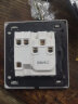 国际电工开关插座面板灰色家用86型墙壁暗装双控五孔带开关USB电源5孔插座 一开16A双控 实拍图