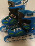 乐秀轮滑鞋儿童溜冰鞋套装男女童滑轮冰鞋初学者教学用可调旱冰鞋 青M 实拍图