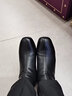 达芙妮官方真皮马丁靴女加绒2025新款秋冬法式气质短靴女百搭瘦瘦靴子女 黑色（加绒款） 35 实拍图