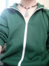 优崛（YOUJUE）休闲运动夹克ins同款三条杠外套男女同款开衫情侣装百搭棒球服潮 绿色 L 实拍图