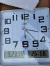 康巴丝（Compas）  挂钟万年历温湿度计创意客厅双日历挂表钟表 6983双液显（电波款）白色 实拍图