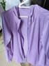 廷毅防晒衣女冰丝夏季韩版百搭短款薄款骑车长袖防晒服短外套定制LOGO 紫色-连帽拉链款 2XL 【125-135斤】 实拍图