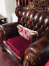 梦美斯宣沙发 美式实木雕花沙发欧式仿古真皮沙发大户型客厅123沙发 599 1+2+4组合沙发 实拍图