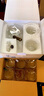 瓷牌茗茶具（cipaiming teaset）瓷牌茗 耐热玻璃茶壶煮茶器套装功夫茶具家用普洱泡茶壶蒸茶器 三角壶六彩8件罐道白几何大长方 实拍图