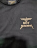 BOY LONDON【金翼锁链】短袖男女同款夏季圆领翅膀烫金潮流T恤N01021 黑色 L 实拍图
