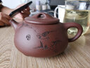 吉羊 宜兴紫砂壶茶具纯手工刻绘泡茶壶茶具 原矿紫泥景舟石瓢壶340ml 清风徐来 实拍图