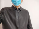 恒源祥真皮皮衣男士皮夹克头层绵羊皮男真皮春秋新款海宁皮衣男翻领外套 黑色-绵羊皮单装 3XL (185) 【160斤以内】 实拍图