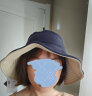 LACKPARD帽子女夏天防晒帽遮阳帽双面戴渔夫帽遮脸遮阳防紫外线 藏蓝色 M码（大头围58-60cm） 实拍图