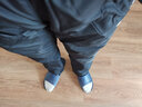 李宁（LI-NING）运动裤男夹棉裤秋冬季防风宽松直筒户外运动系带加绒长裤训练裤子 墨水蓝（夹棉） M/170 实拍图