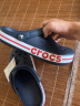 卡骆驰（crocs）洞洞鞋男女鞋 夏季新款户外休闲沙滩涉水鞋耐磨透气防滑拖鞋凉鞋 贝雅卡骆班/白色-深蓝色 M9W11/27cm/42-43 实拍图