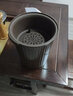 收米带过滤网塑料茶渣桶茶水桶功夫茶漏废水倒掉泡茶叶收纳垃圾桶小号 棕色1个装 实拍图