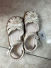 百丽 童鞋25年夏儿童凉鞋女童时尚公主鞋宝宝包头鞋子 米色29码 实拍图