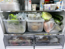 米木  冰箱收纳盒食品级大容量透明收纳箱保鲜盒储物盒冷冻盒密封蔬菜 条纹保鲜盒套装【中号+大号】 盒子+盖子 实拍图