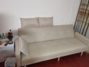 卓芝 布艺沙发床客厅卧室组合家具北欧现代小户型出租房公寓折叠沙发 11号米黄色(科技布) 4人位(2.1米长*宽1.1米)配3抱枕 实拍图