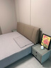 顾家家居（KUKA）时光胶卷皮床双人床婚床奢华版8055菲林咖1.8米+轻氧垫+床头柜*2 实拍图