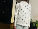 多妙屋女童打底衫秋冬新款儿童长袖T恤大童半高领上衣加绒秋衣洋气童装 暖绒款麻灰 81670 150cm 实拍图