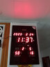 虹光（HonGuan）led数码万年历电子挂钟表日历温湿度挂墙装饰39x58cm-竖式款红光 实拍图