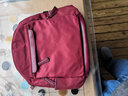 伊诗黛背包双肩包女2025韩版百搭休闲女士牛津布大容量旅行包潮女包 酒红色 实拍图