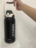 SIMELO施美乐吨杯吨桶男大容量运动水杯女直饮吸管保温吨水壶 太空黑直饮+吸管(保温款) 2000ml 实拍图