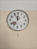 天王星（Telesonic）挂钟客厅卧室时钟创意简约装饰扫秒机芯石英钟表挂墙S9956-4银 实拍图