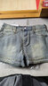 風采兔 复古高腰韩系牛仔短裤女2023夏季新款辣妹百搭显瘦做旧热裤子潮 复古蓝【弹力】 XL 实拍图