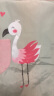 南极人儿童围裙画画衣防水防污宝宝罩衣中大童绘画美术书法卡通护袖套装 草绿火烈鸟 110 实拍图