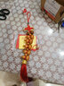 吉运连连红绳中国结桃木葫芦挂件入户门商场店铺卫生间汽车包挂吉祥物 桃木六福葫芦(6个) 实拍图