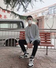 花花公子（PLAYBOY）牛仔裤男夏季2026新款潮流休闲修身小脚裤男百搭直筒宽松裤子男款 X-1173HH2109蓝色 31 实拍图