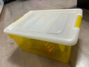 茶花（CHAHUA）茶花加厚收纳箱多容量透明整理箱衣服收纳盒玩具储物箱换季整理 2个装【7.5L小号】33.5*24.15.5cm 秋杏黄 实拍图