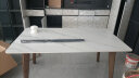 织繁现代简约实木餐桌家用小户型家用吃饭桌子长方形岩板餐桌椅组合 1.6*0.9米【将军岩板】 单餐桌【白蜡木+优等品岩板】 实拍图