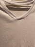 艾路丝婷夏装新款T恤女短袖上衣韩版修身体恤TX3560 白色V领 L 实拍图