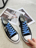 九寸阳光帆布鞋男板鞋男春秋新款低帮学生板鞋百搭运动鞋休闲板鞋小白鞋 帆布鞋ZJ-A31黑蓝色 41 实拍图
