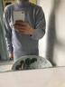 望了型毛衣男高领2024秋冬季针织衫男士韩版加绒加厚保暖修身打底衫男生 黑色加绒+灰色加绒(2件装) L【体重100-120斤】 实拍图