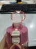 潮流个性塑料吸管杯学生运动水壶健身杯吸水杯便携防漏杯随手杯 标配600ml玫红色+提绳【手感厚实】 实拍图