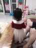 笛莎mini童装女童套装2021秋新款女宝宝时尚洋气两件套儿童运动套装 烟粉   100cm 晒单实拍图