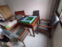 卡艺拉【卡艺拉送货上楼上门安装】家用实木折叠麻将机电动可带餐桌茶几 K5绿扶手椅五件套-过山车款 实拍图