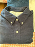 无印良品 MUJI 男式 新疆棉 法兰绒 立领衬衫 19AC775 烟熏蓝色 M 实拍图