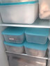 特百惠（Tupperware）冷冻保鲜盒长方形1.7L大容量密封收纳储藏盒冰箱冷冻冷藏盒 1.7L冰泉蓝色6件套 实拍图