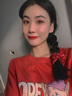 清晨的星星低丸子头发绳女生绑头发头绳大肠发圈扎头发高弹力耐用橡皮筋新款 格子红色 实拍图