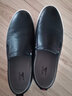 七匹狼男鞋秋季透气休闲皮鞋男士一脚蹬懒人乐福鞋百搭板鞋真皮休闲鞋 黑色（四季款） 9429 38 实拍图