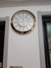 康巴丝（Compas） 三代智能透明电波钟客厅卧室挂钟钟表自动追时时钟2201S 镀金刻度夜光款 实拍图