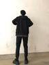 李宁外套男女同款卫衣春秋季新款开衫情侣款休闲运动跑步夹克上衣 黑色-开衫立领款(推荐) M 实拍图