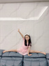 艾舞戈儿童舞蹈服夏季练功女童跳舞衣幼儿园宝宝连体芭蕾舞裙中国舞服装 粉色-短袖 140 码 高120-130cm重48-58斤 实拍图