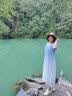 ELLE法式海边度假风渐变吊带连衣裙女2026夏季新款长款无袖海浪裙 蓝色 XL 实拍图
