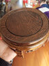 琴书侣鸡翅木酒坛底座花瓶底座圆形盆景佛像底座实木工艺品摆件鱼缸底座 鸡翅虎脚内径17.5高12cm 实拍图