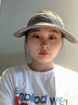 Ceokue遮阳帽女防晒帽男士太阳帽子女户外夏季凉帽骑车遮脸空顶夏天 印花款-烟灰色 可调节 实拍图