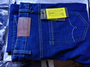 傲励锦【148两条】加绒牛仔裤男弹力中青年宽松直筒裤加厚商务休闲长裤 807蓝色加绒+009蓝色加绒 34码( 二尺七) 实拍图
