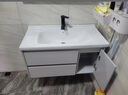 GLUS广东佛山卫浴智能陶瓷一体洗手洗脸盆浴室柜组合40CM宽窄小户型卫 80亮灰色智能镜款吊柜80cm 实拍图