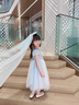 蓓然美（BeiRanMay）艾莎公主裙夏2026女童装爱莎公主连衣裙六一儿童礼物网纱礼服裙 蓝色公主裙 120 （参考身高：107-117CM） 实拍图